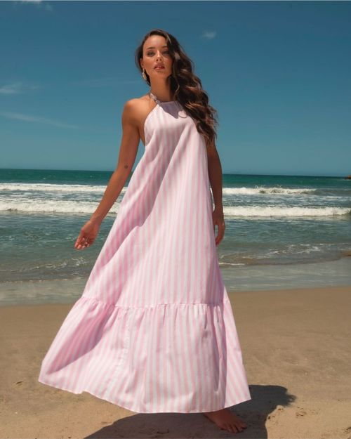 VESTIDO LONGO LISTRADO 00-737