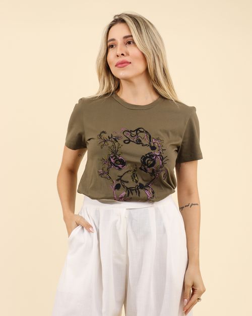 T SHIRT CAVEIRA BORDADA 43589