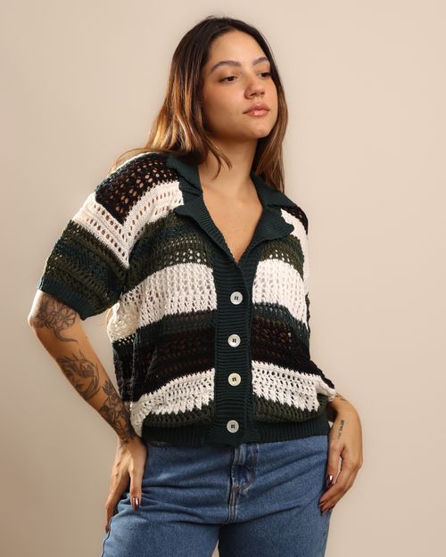 CARDIGAN TRICOT LISTRADO 28-181