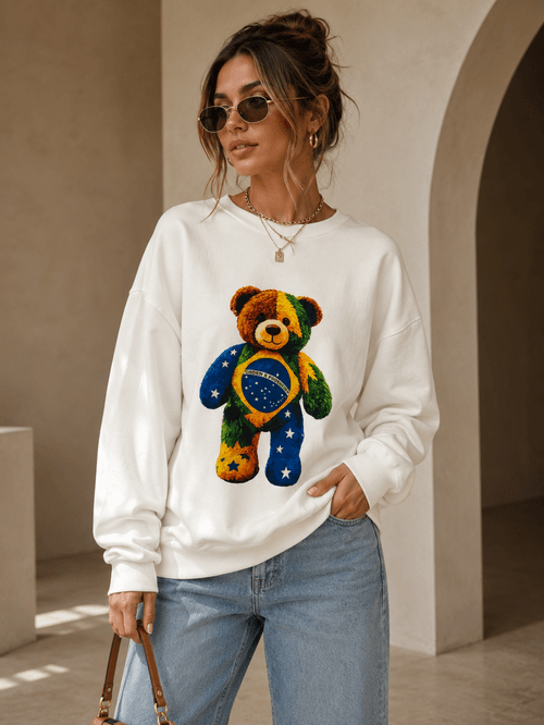 BLUSA MOLETOM URSO PELÚCIA BRASIL
