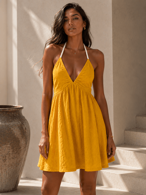 VESTIDO CURTO DECOTE V